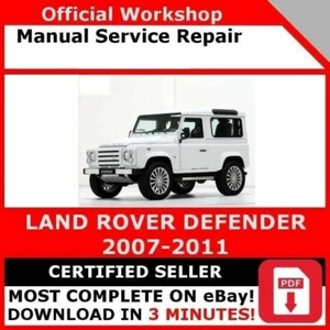 FACTORY WORKSHOP SERVICE REPAIR MANUAL LAND ROVER DEFENDER 2007-2011 - Picture 1 of 6