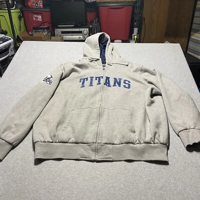 NFL GIII Tennessee Titans Full Zip Hoodie Hooded Jacket Mens 3XL Gray - Image 1 of 4