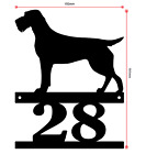 German Wirehaired Pointer Dog Metal House Door Number (2 Sizes) Groomer, Breeder