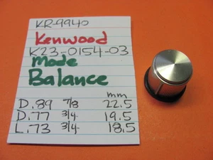 📈KENWOOD K23-0154-03 MANOPOLA BILANCIAMENTO MODALITÀ KR-9940 KR-8840 RICEVITORE QUAD - Foto 1 di 6