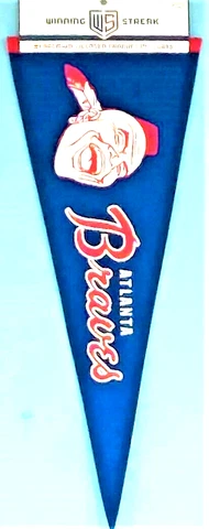Atlanta Braves Chief Noc-a-Homa Winning Streak Vintage Wool Pennant - MLB Cover