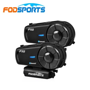 FX8 8 Rider Motorcycle Intercom Bluetooth Headset Helmet Motorbike Interphone FM - Picture 1 of 21