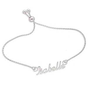 925 Sterling Silver Bracelet Personalised with Any Name/Text in 3 Fonts possible - Picture 1 of 13