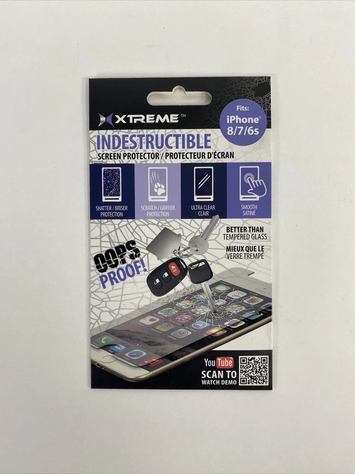 Protetor de Tela para iPhone - Protetor de Tela Indestrutível Xtreme - iPhone 8/7/6s - Imagem 1 de 2