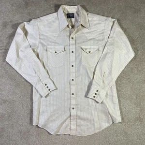 Vintage Dee Cee Rangers Shirt Mens Large Stripe Western Pearl Snap Cowboy USA L - Picture 1 of 12