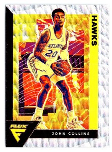 JOHN COLLINS 2020-21 PANINI FLUX ASIA SILVER WAVE #5 PARALLEL ATLANTA HAWKS