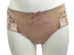 Fauve Amelie Nerz (beige) Short Größe 8 Small Floral bestickt Shorty Slip - Bild 1 von 4