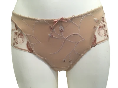 Calzoncillos cortos Fauve Amelie visón (beige) talla 8 pequeños bordados florales Foto 1 de 4