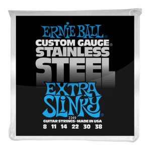 Cuerdas de guitarra eléctrica Ernie Ball extra resbaladizas enrolladas de acero inoxidable 8-38 - Imagen 1 de 2