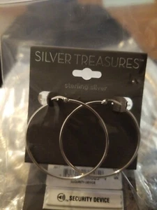 Silver Treasures Sterling Silber Creolen Schnappverschluss 56 $ - Bild 1 von 2