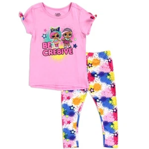 LOL Surprise Little Girls Be Cre8tive Top & Leggings Outfit Set☆L.O.L. Surprise! - Picture 1 of 1