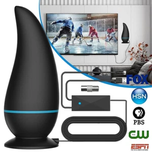 HDTV Antenne mit Verstärker 360° Empfang 1080P Zimmerantenne für Alle TV-Geräte - Bild 1 von 12