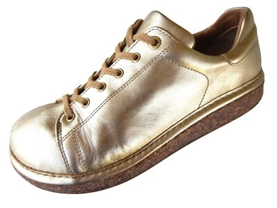 Birkenstock Shiny Gold Women's Rare Designer Leather Casual Comfort Shoes - US 7 - Image 1 of 4