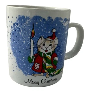 Merry Christmas Mouse Originals by Erika Japan 1998 Coffee Cup Mug Vintage - Picture 1 of 17