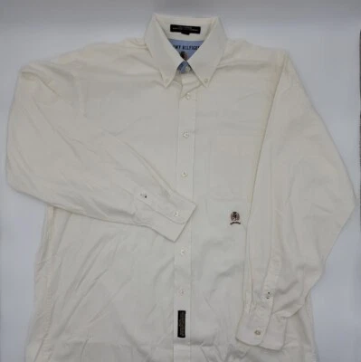 Camisa de vestir vintage Tommy Hilfiger con botones para hombre talla 16-35 #C460 Foto 1 de 4