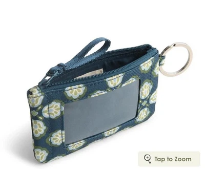 Estojo de identificação feminino Vera Bradley com zíper/manteiga biscoito estampa medalhão - Imagem 1 de 4