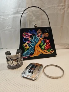 VGT DEBBIE BROOKS FIRMADO FIESTA BAILARINES/y joyería cinturón cinturón bukle - Imagen 1 de 5