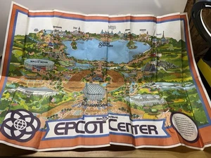 Poster originale 1982 Walt Disney World Epcot mappa parco centrale 45" x 30" - Foto 1 di 7