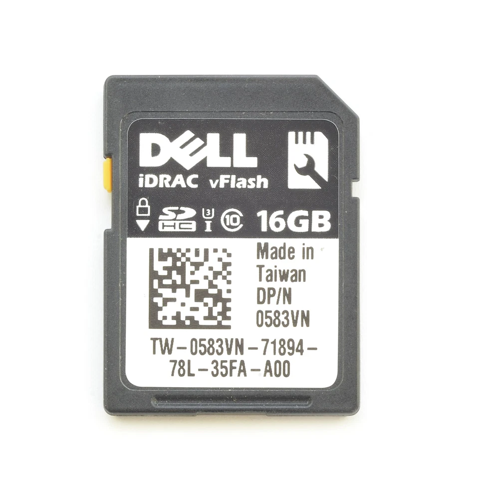 Módulo de tarjeta SD 13 Gen R630 R730 583VN Dell 0583VN 16 GB iDRAC vFlash SD HC C10 Foto 1 de 1
