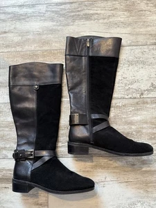 Vince Camuto Damen Vc-Jaran CrissCross Schnalle schwarz Reitstiefel US8M/38 FAIR - Bild 1 von 13