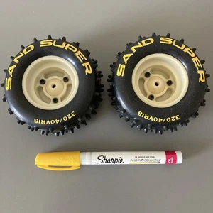 Vintage Team Associated RC10 3 Piece Jelly Bean Wheels Kyosho Sand Super Tires - Picture 1 of 4