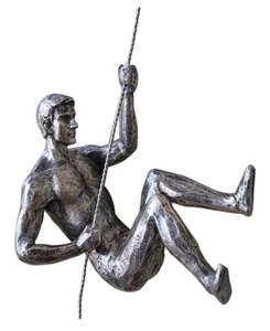 Set Of 2 Wall Art HangingResin Sculpture Climbing Man Wall No Hooks Included - Picture 1 of 7