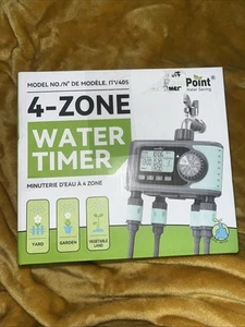 RAINPOINT Sprinkler Timer, 4 Outlets Hose Timers, 4 Zone Water Timer - Picture 1 of 6