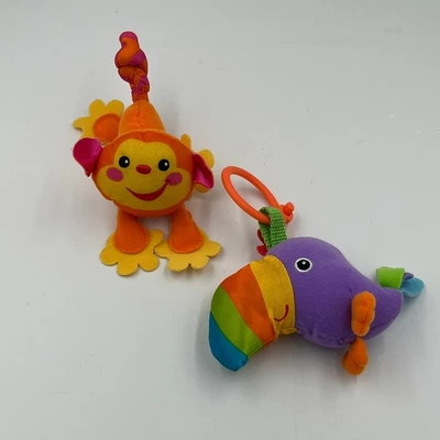 Fisher Price Rainforest Melodies Lights Gym Replacement Toucan & Monkey Clip On - Image 1 of 3