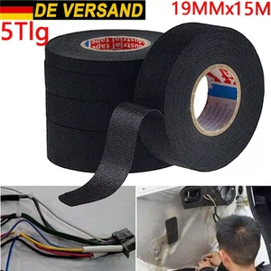 10 nastro adesivo per cablaggio nastro in tessuto nastro isolante auto auto nastro isolante nero nastro tessile - Foto 1 di 16