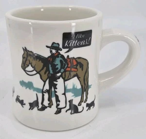I Like Kittens! coffee mug cup cowboy wild west Get Along E.M.I. Peace My Friend - Picture 1 of 5