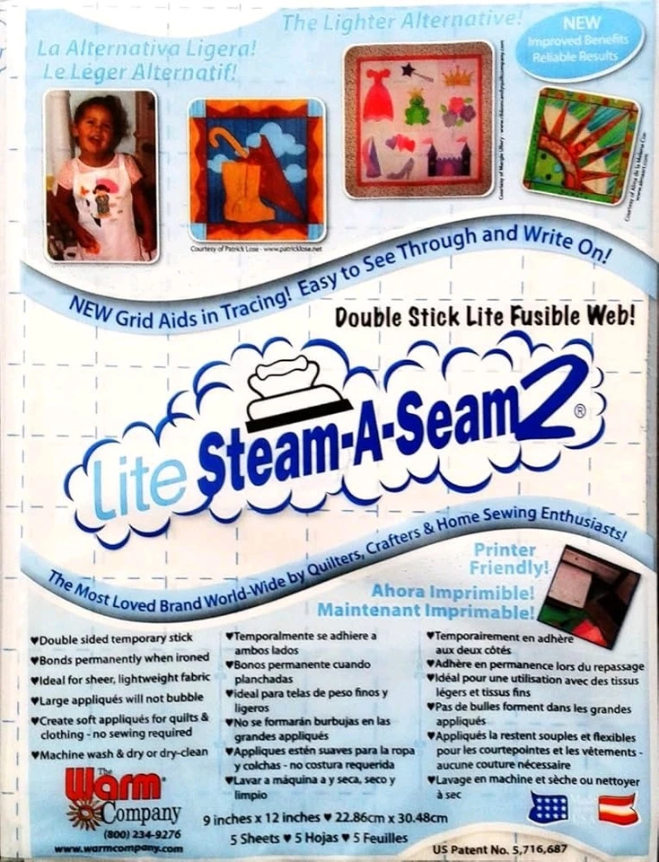 Warm Company (2 Pack) Lite Steam a Seam 2 Double Stick Fusible Web 9In - Image 1 of 1