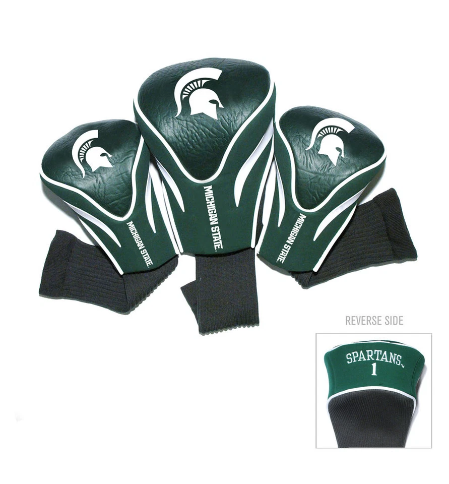 Team Golf NCAA Michigan State Spartans Contour Golf Club Headcovers 3-Pack - Image 1 of 1