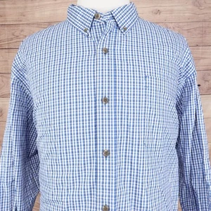 RED HEAD BAND CO BLUE GINGHAM CHECK BUTTON DOWN SHIRT MENS SIZE 3XL - Picture 1 of 7