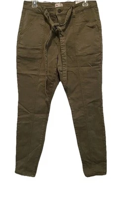 SO Junior Talla 13/31 W Jeggings de tiro alto Verde Oliva Botón Cremallera Bolsillos Corbata Foto 1 de 4