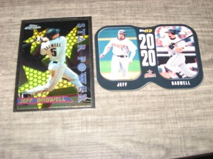 JEFF BAGWELL 2 TOPPS CARD LOT 1996 CHROME STAR POWER #4 & 2000 HD 20/20 #TW-10