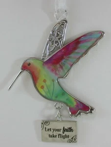 C4 Let your faith take flight LIFE IS BEAUTIFUL HUMMINGBIRD ORNAMENT ganz - Picture 1 of 7