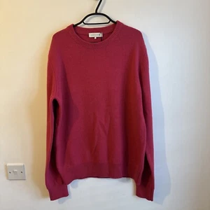 Mackintosh Mens 100% Cashmere Holkham Jumper Pink Fuchsia Small Brand New - Picture 1 of 7