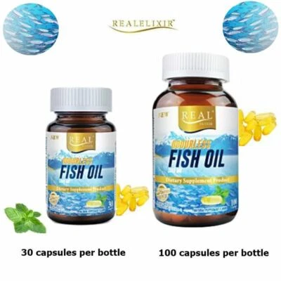 Elixir real aceite de pescado inodoro nutre memoria cerebral cuerpo ojos importación Nueva Zelanda Foto 1 de 4