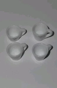 Dolls House 4 Cups Mugs White Coffee Tea Kitchen Accessory Miniature 1:12th - Picture 1 of 4