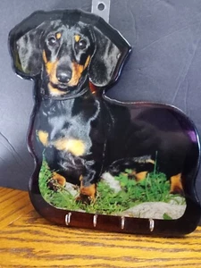 Wood Wall Key Holder Dachshund Shape - Picture 1 of 5