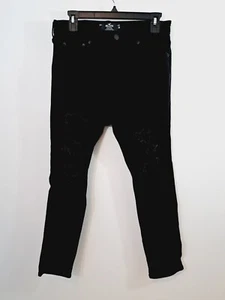 Hollister Athletic Skinny Men"s Distressed Black Jeans In Size 31X30 - Picture 1 of 5