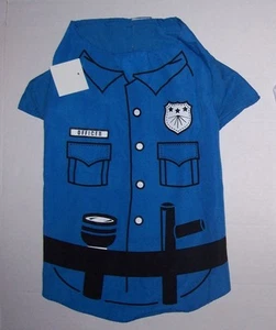 Policeman Officer dog costume shirt Size Medium Halloween - Picture 1 of 2