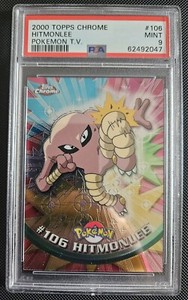 2000 Topps Chrome Pokemon Series 2 Hitmonlee #106 PSA 9