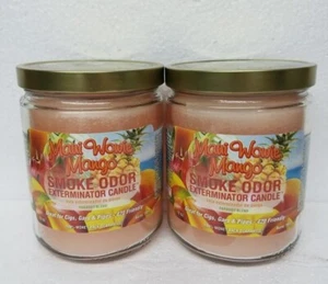 Smoke Odor Exterminator 13 oz Jar Candle, Maui Wowie Mango Set of Two Candles. - Picture 1 of 2