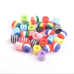 Ingrosso misto ZEBRA & STRIPE ACRILICO cilindro misto distanziatore perline 8,5x8,5MM - Foto 1 di 3
