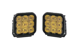 Diode Dynamics Stage Series 5" 3000K Amber Pro Universal LED Flood Light Pod Kit - Imagen 1 de 9