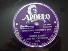 78 CHARLIE BARNET Apollo 1070 Darktown Strutters Ball/Caravan JAZZ VG++