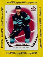 Jordan Eberle, Seattle Kraken, 2022, SP Authentic, Limited, red, #76