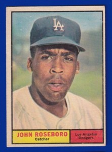 JOHN JOHNNY ROSEBORO Dodgers 1961 TOPPS #363 VERY GOOD