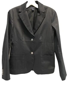 Lands End Blazer Black 2 Button Women’s Size 8 - Picture 1 of 3